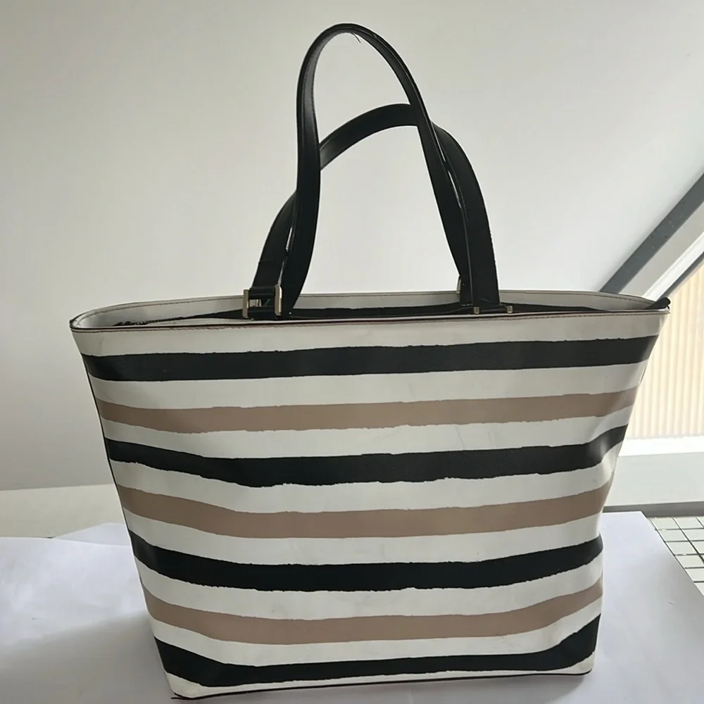 Kate Spade New York Grant Street Jules Grainy Vinyl Zip Top Shoulder Tote Bag